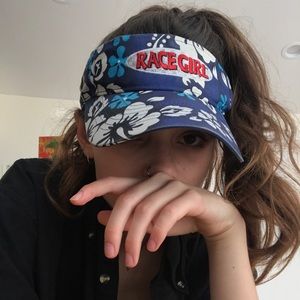 RACEGIRL VISOR W/ HAWAIIAN PATTERN